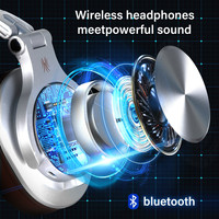 Oneodio Fusion przewodowe + bezprzewodowe słuchawki Bluetooth do telefonu Mic Over Ear Studio słuchawki DJ profesjonalny zestaw słuchawkowy do nagrywania 2